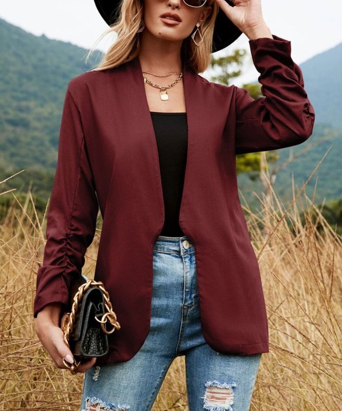 Fall Women Casual Small Blazer Professional