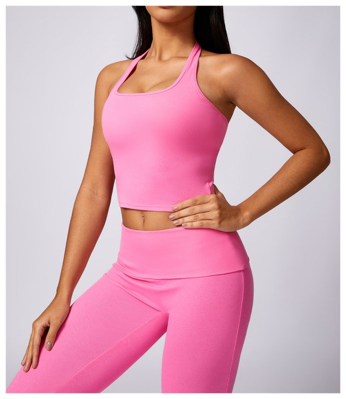Halter Shockproof Running Fitness Yoga Vest Women Slimming Quick Drying Tight Back Sports Underwear