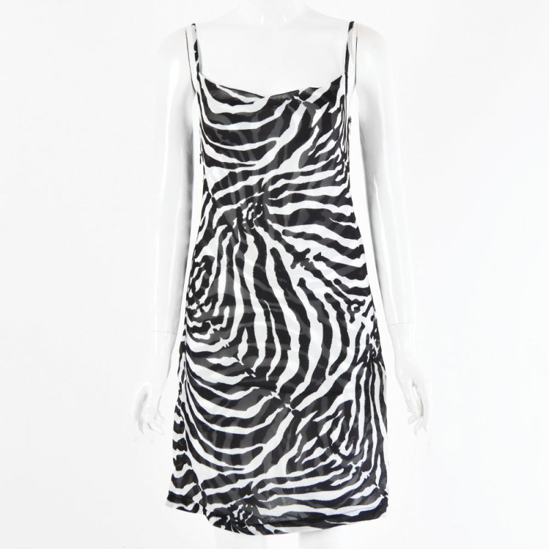 Halter Zebra Print Harajuku Suspender Skirt - Edgy Street Style - Premium Activewear for sale