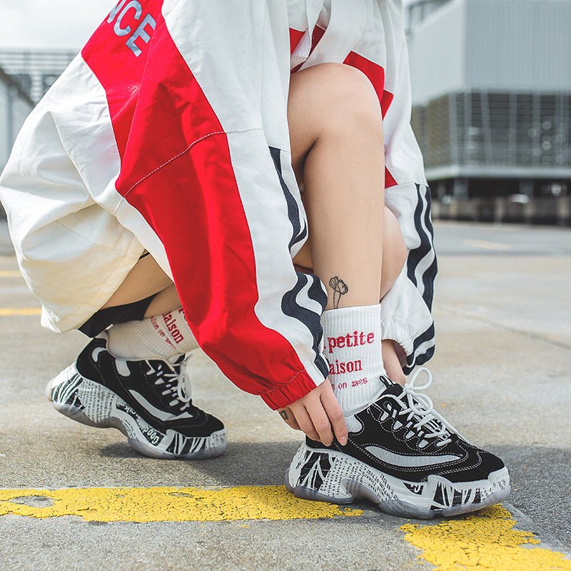 Harajuku Platform Sports Shoes - Chunky Streetwear Sneakers - Premium Activewear for sale