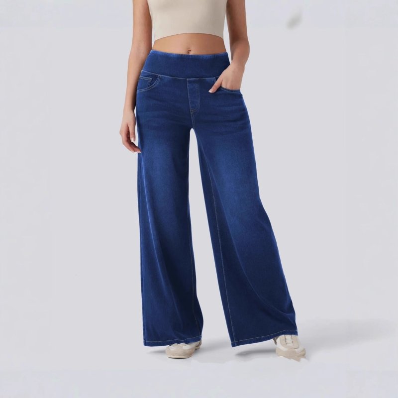 High - Waisted Wide - Leg Women's Jeans - Premium Activewear for sale