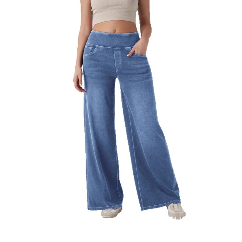 High - Waisted Wide - Leg Women's Jeans - Premium Activewear for sale