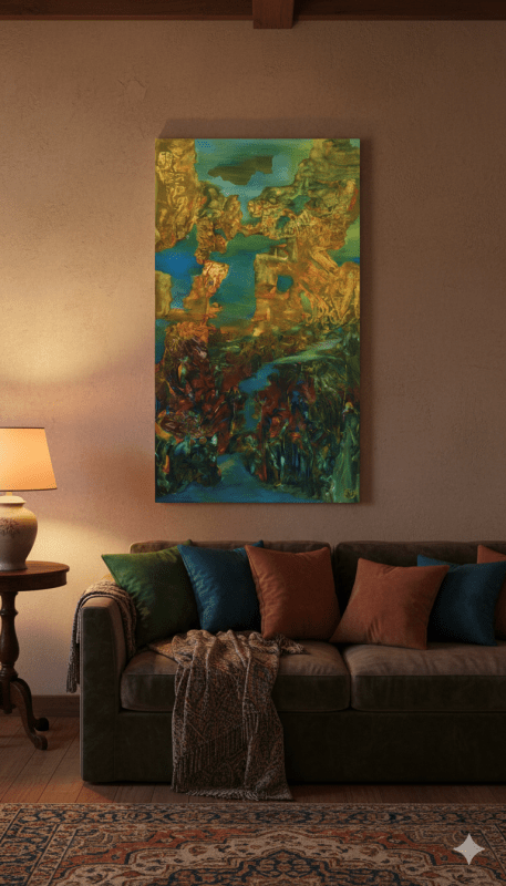 Korlátlan feltételek vigasza | Original Oil Painting - Premium Original Artwork for sale