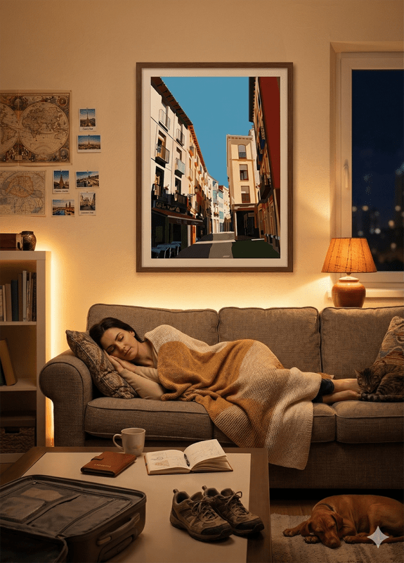 León Street Scene - Camino de Santiago Digital Download - Premium Digital Products for sale