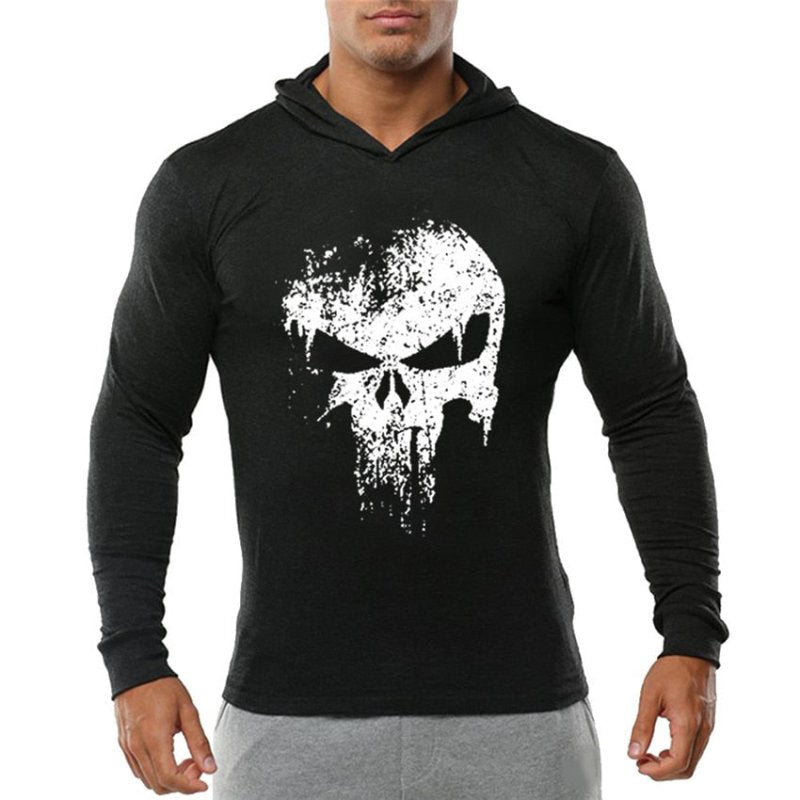 Men Bodybuilding Hoodies Sweatshirt Pullover Hip Hop Mens Clothing punisher Gyms Sportswear