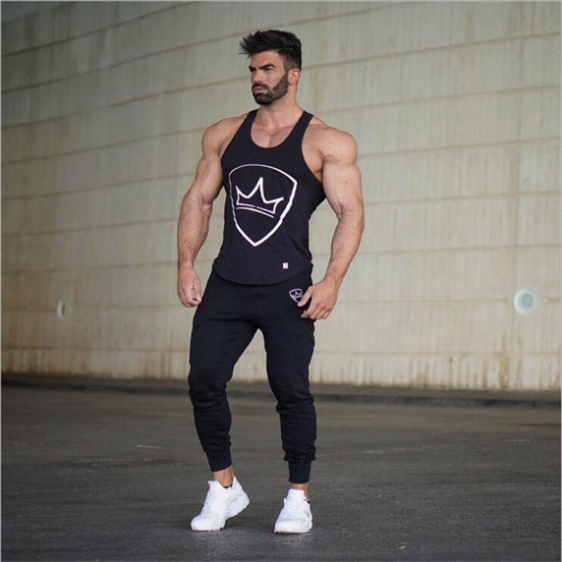 Men Joggers Sweatpants Men Joggers Trousers Sporting Clothing The high quality Bodybuilding Pants/Sweat - absorbent and breathable bottoming vest