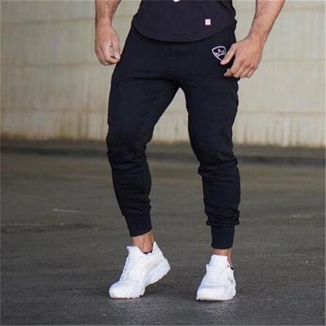 Men Joggers Sweatpants Men Joggers Trousers Sporting Clothing The high quality Bodybuilding Pants/Sweat - absorbent and breathable bottoming vest