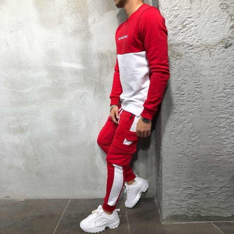 Men's High Street Tracksuit Set – Jacket & Drawstring Trousers with Pockets - Premium Men's Sets for sale