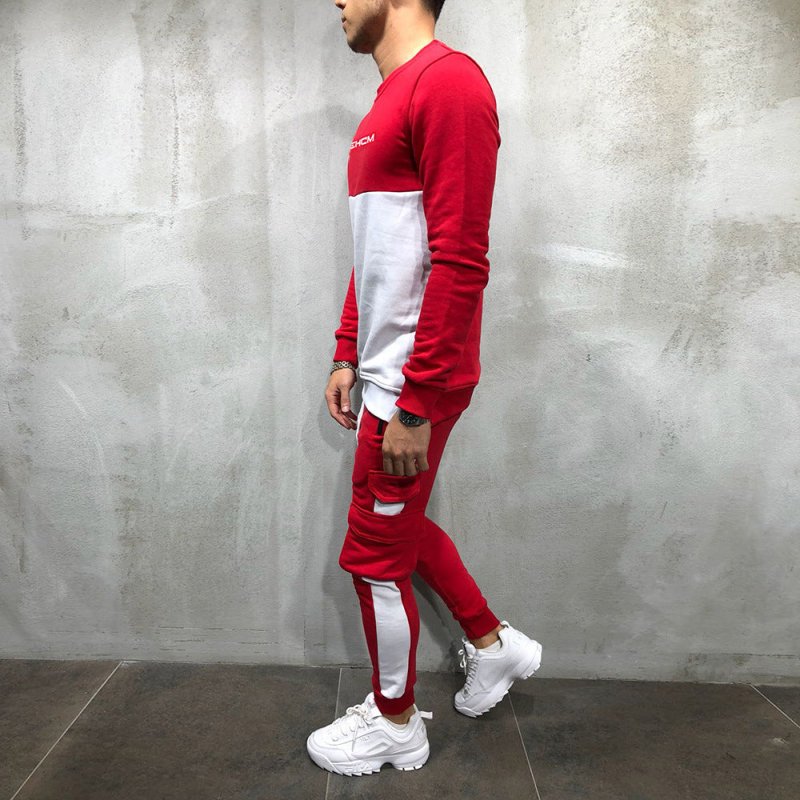 Men's High Street Tracksuit Set – Jacket & Drawstring Trousers with Pockets - Premium Men's Sets for sale