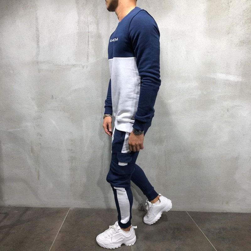 Men's High Street Tracksuit Set – Jacket & Drawstring Trousers with Pockets - Premium Men's Sets for sale
