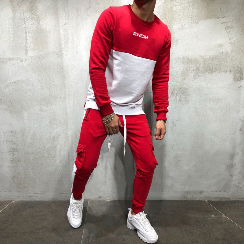 Men's High Street Tracksuit Set – Jacket & Drawstring Trousers with Pockets - Premium Men's Sets for sale