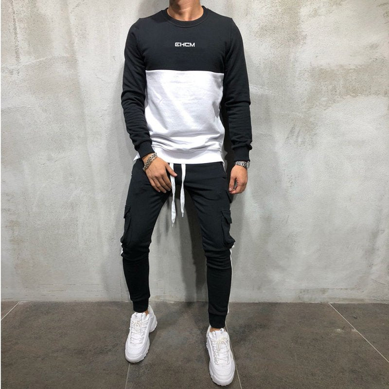 Men's High Street Tracksuit Set – Jacket & Drawstring Trousers with Pockets - Premium Men's Sets for sale