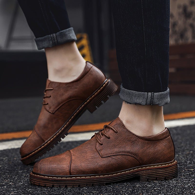 Men's Martin Boots – Business Casual Leather Shoes - Premium Activewear for sale