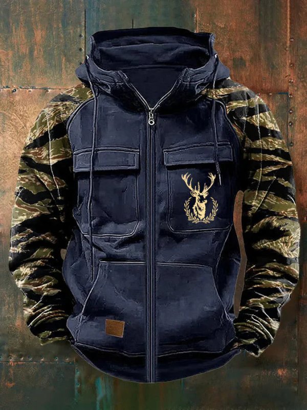 Men's Multi - Pocket Cargo Hoodie - Tactical Streetwear with Zippers - Premium Activewear for sale