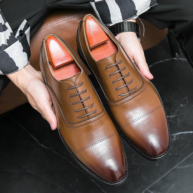 Men's Oxford Business Leather Shoes – Formal Dress Shoes - Premium Activewear for sale