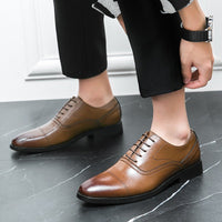 Men's Oxford Business Leather Shoes – Formal Dress Shoes - Premium Activewear for sale