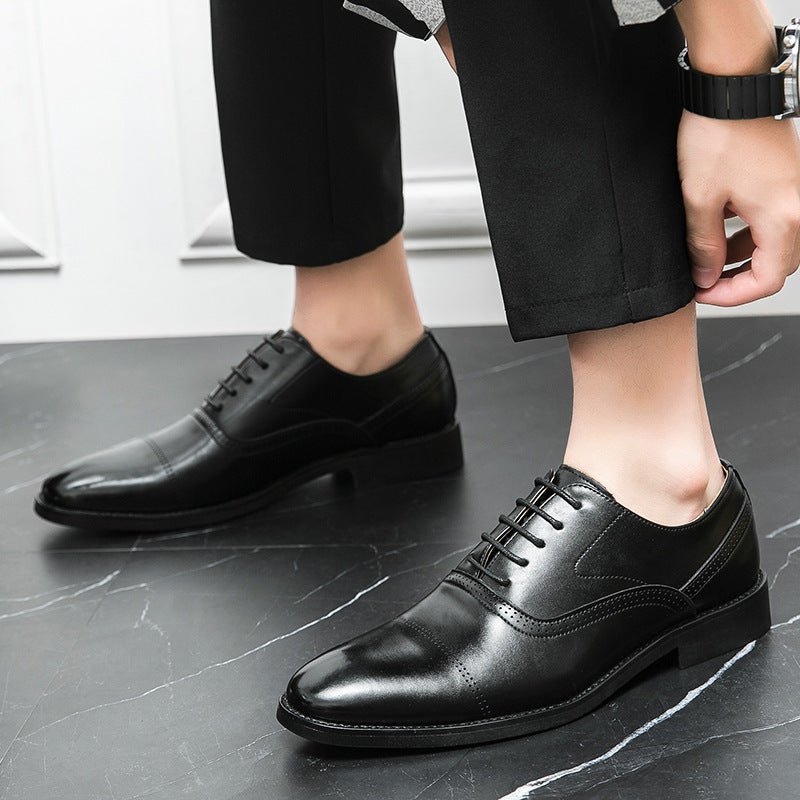 Men's Oxford Business Leather Shoes – Formal Dress Shoes - Premium Activewear for sale