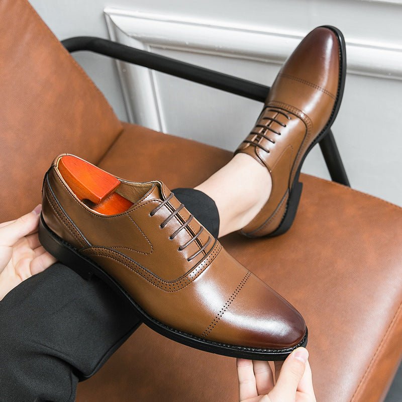 Men's Oxford Business Leather Shoes – Formal Dress Shoes - Premium Activewear for sale