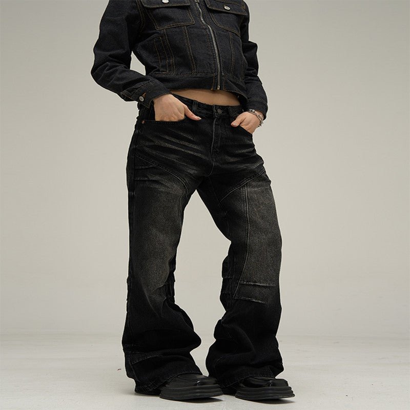 Men's Retro Mid Low Rise Jeans - Harajuku Streetwear Style - Premium Activewear for sale