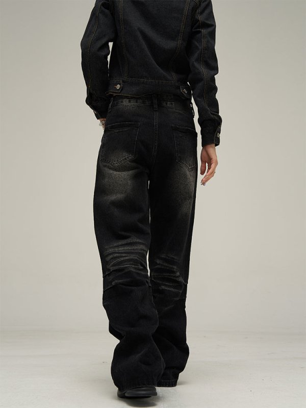 Men's Retro Mid Low Rise Jeans - Harajuku Streetwear Style - Premium Activewear for sale