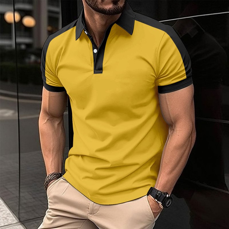 Men's Short Sleeve Business Casual Polo Shirt – Summer Solid Color Top - Premium Activewear for sale