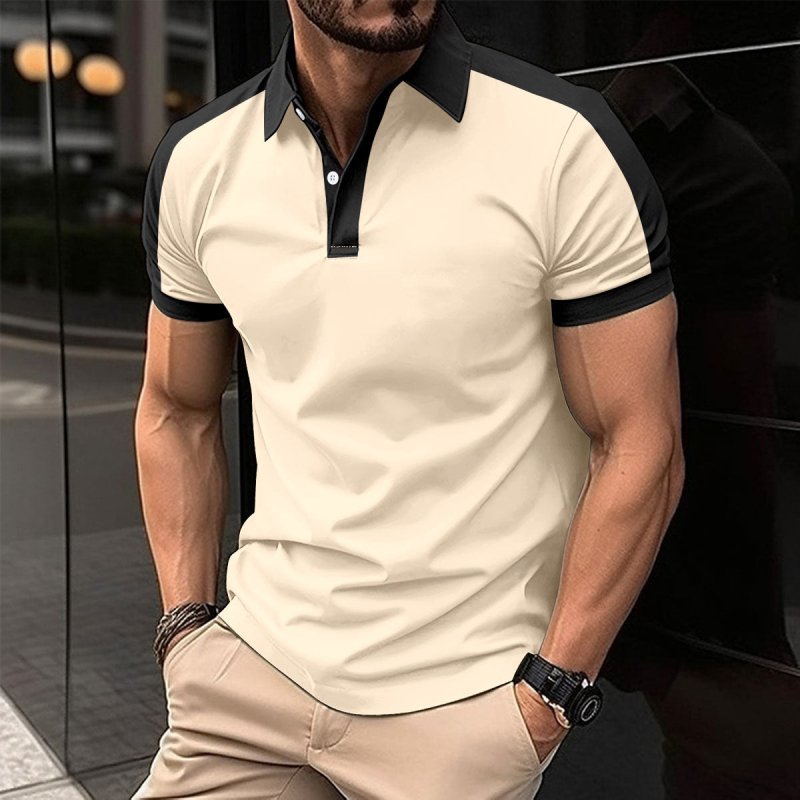 Men's Short Sleeve Business Casual Polo Shirt – Summer Solid Color Top - Premium Activewear for sale