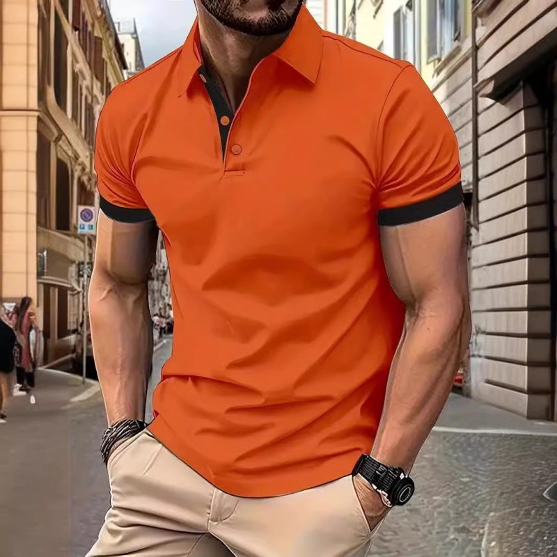 Men's Short Sleeve Business Casual Polo Shirt – Summer Solid Color Top - Premium Activewear for sale