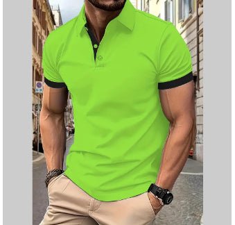 Men's Short Sleeve Business Casual Polo Shirt – Summer Solid Color Top - Premium Activewear for sale