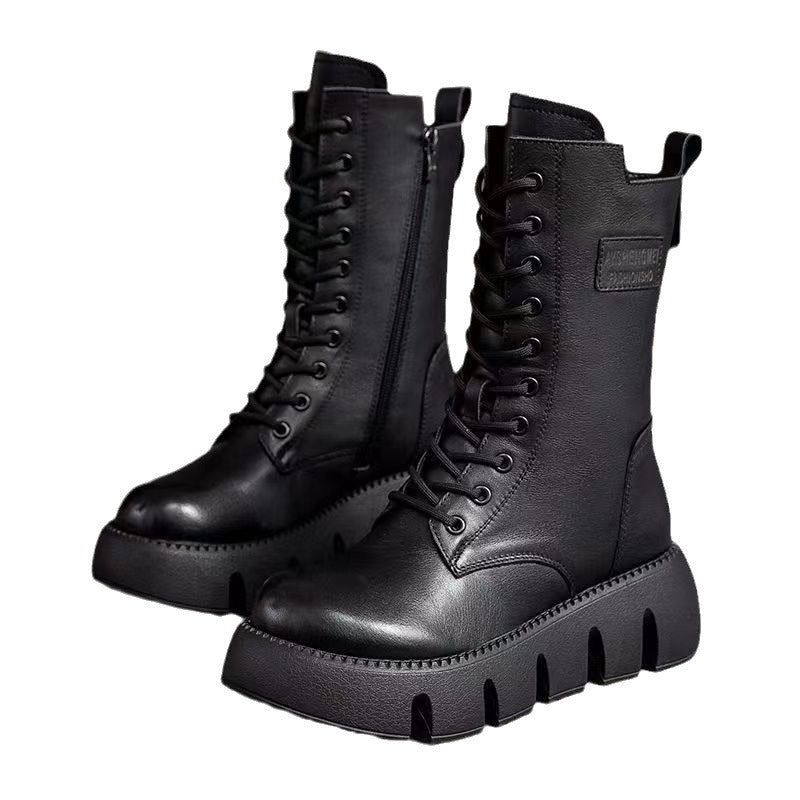 New Doc Martens boots with thick cotton mid - calf boots platform snow boots