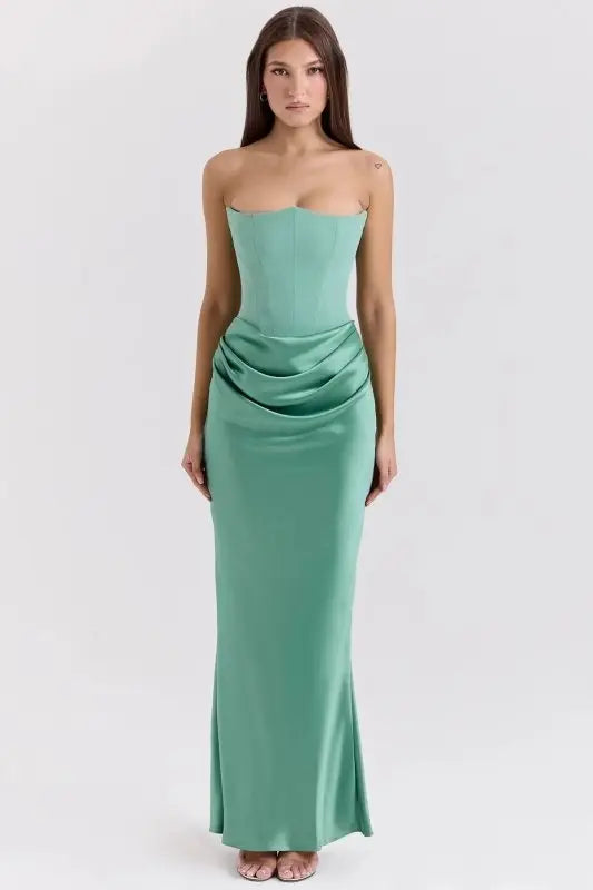 slimming long dresses Plunge Chic Backless Slimming Evening Dresses for Women