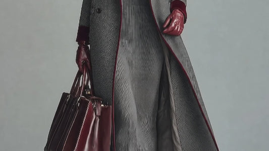 Women's Grey Long Coat or Belted Dress