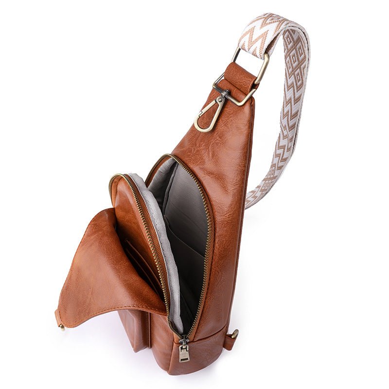 Soft Leather Chest Bag Retro Women Bag Crossbody Bag - Premium Bags for sale