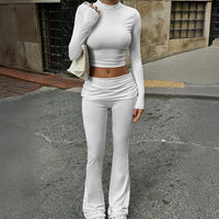 Sports T-Shirt & Yoga Pants Set - Athletic Two Piece Outfit - Premium for sale