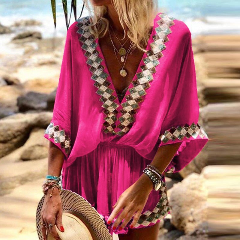 Summer Beach Printing Women Clothing Bohemia Jumpsuit