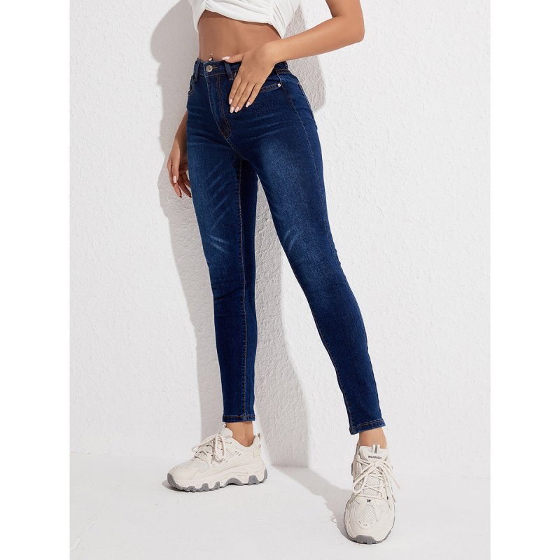 Summer Denim Trousers Casual Stretch Trousers Women Ankle - Tied Pants