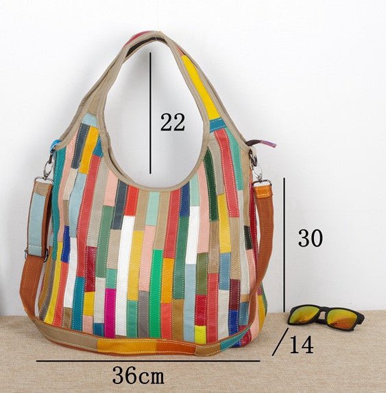 The First Layer Of Color Stripes Casual Characteristic One - shoulder Messenger Bag