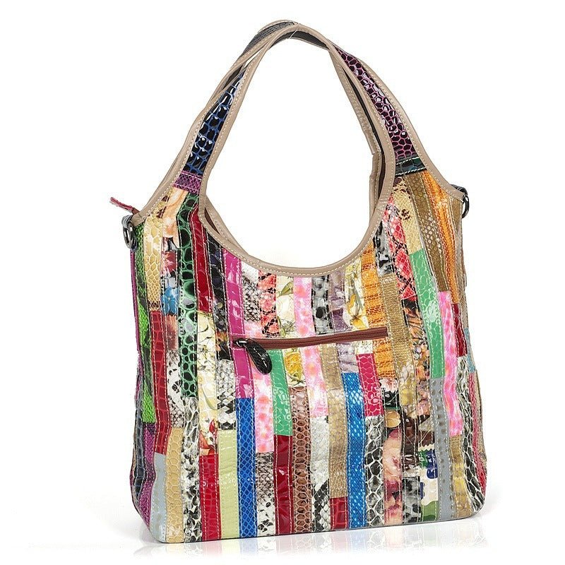 The First Layer Of Color Stripes Casual Characteristic One - shoulder Messenger Bag