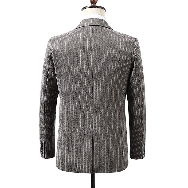 Winter NAYIJI wholesale price new men's suit set Korean casual two - piece striped men's blazer