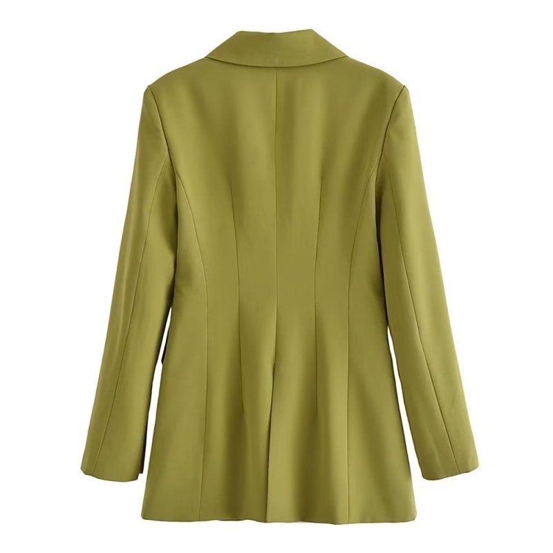 Woman Urban Office Autumn Slim Coat Solid Color Single Breasted Elegant Women Clothing