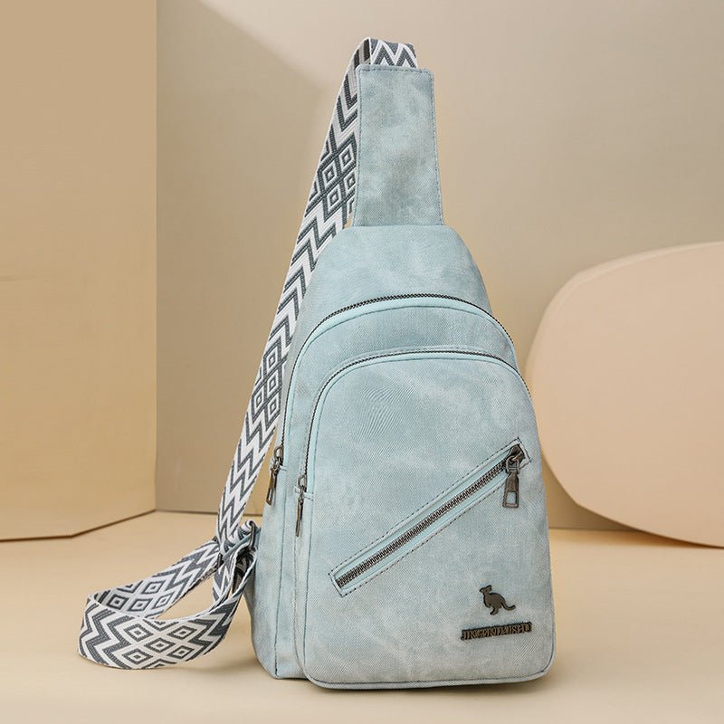 Women Chest Bag Korean Casual Messenger Bag Women Retro Soft Leather Shoulder Bag Popular Backpack - Premium Bags for sale