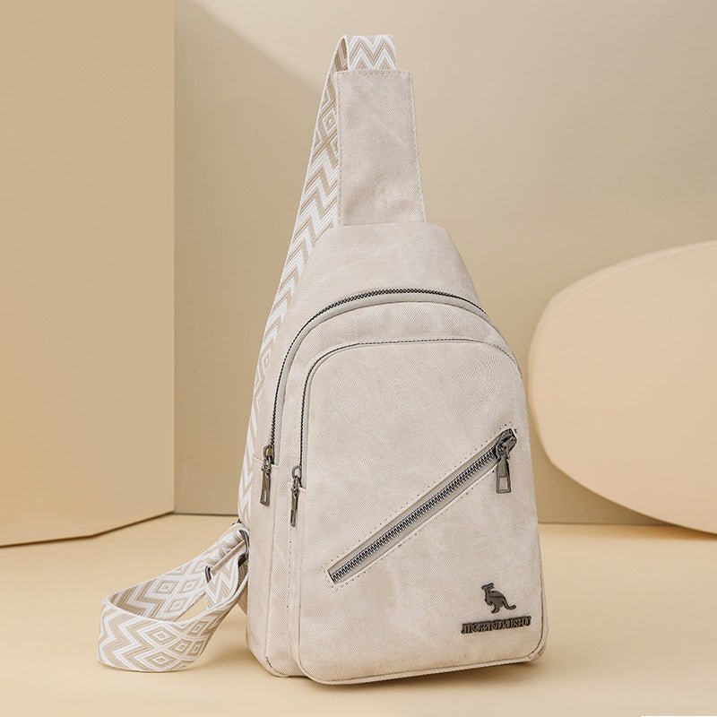 Women Chest Bag Korean Casual Messenger Bag Women Retro Soft Leather Shoulder Bag Popular Backpack - Premium Bags for sale