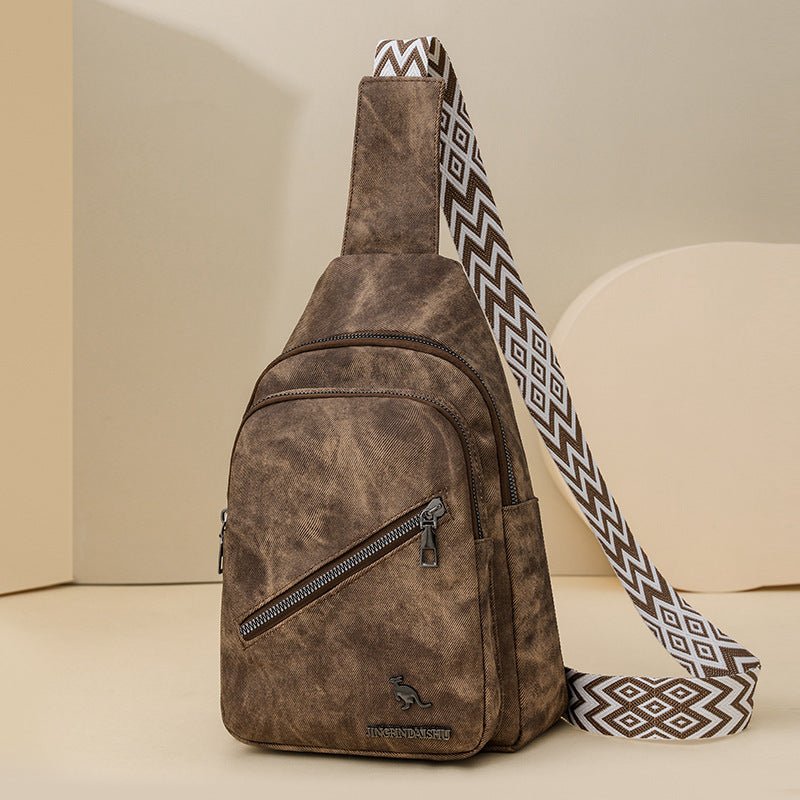 Women Chest Bag Korean Casual Messenger Bag Women Retro Soft Leather Shoulder Bag Popular Backpack - Premium Bags for sale