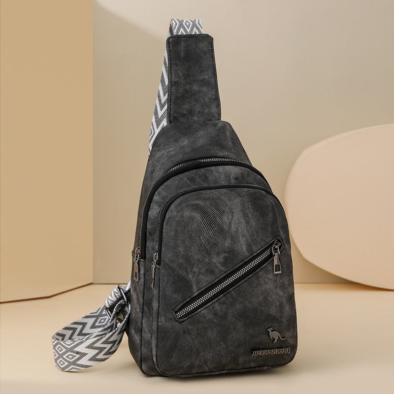 Women Chest Bag Korean Casual Messenger Bag Women Retro Soft Leather Shoulder Bag Popular Backpack - Premium Bags for sale