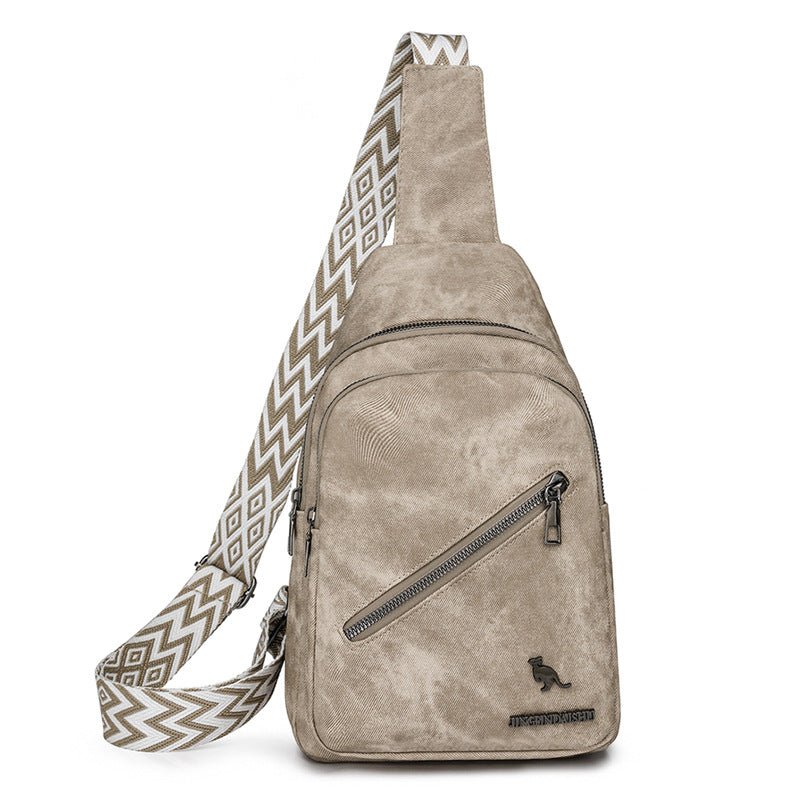 Women Chest Bag Korean Casual Messenger Bag Women Retro Soft Leather Shoulder Bag Popular Backpack - Premium Bags for sale