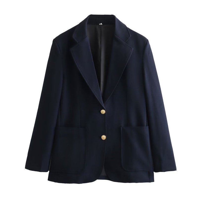 Women Clothing French Slim Fitting Simple Blazer