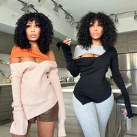 Women's Clothing Popular Patchwork Irregular Tops - Premium Dresses for sale