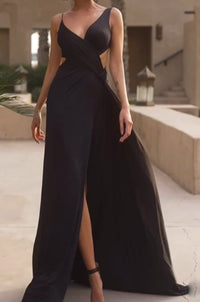 Women's Cut Out Ruched Split Maxi Dress - Premium Dress for sale