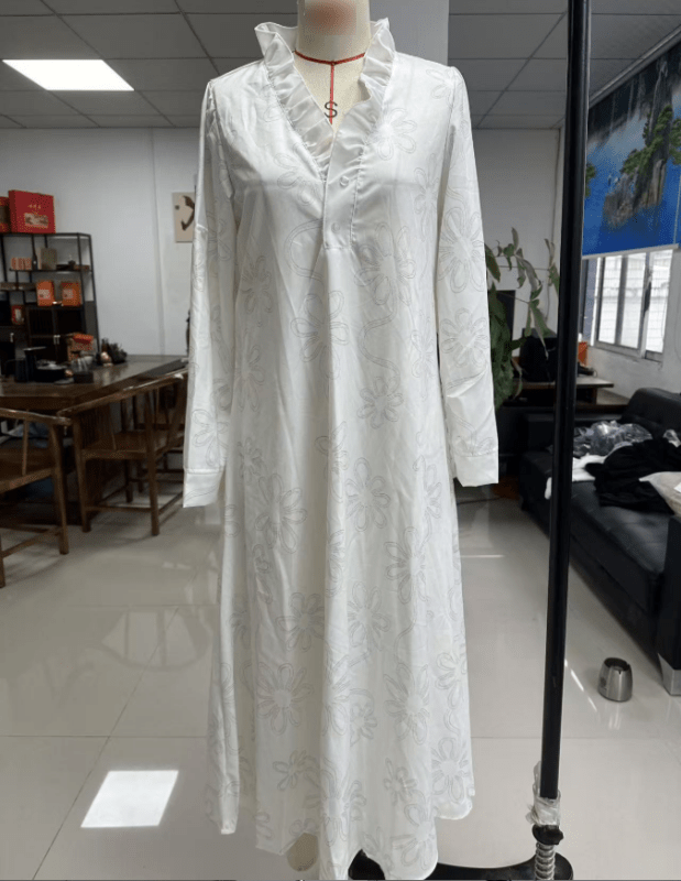 Women's Elegant Maxi Shirt Dress – Linen - Feel, 5 Colors, S - 3XL - Premium Dress for sale