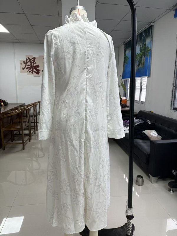 Women's Elegant Maxi Shirt Dress – Linen - Feel, 5 Colors, S - 3XL - Premium Dress for sale