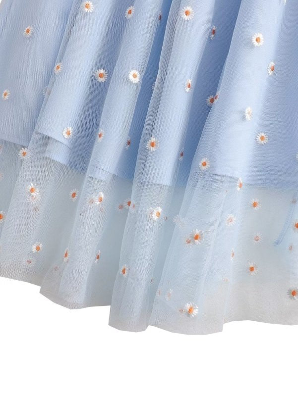Women's Elegant Puff Sleeve Midi Dress – Smocked, Floral, Daily Chic - Premium Dresses for sale